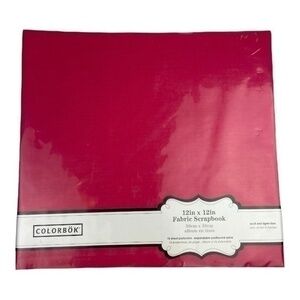 Colorbok Scrapbook 12in x 12in Dark Pink Fabric‎ 10 Top Loading Page Protectors